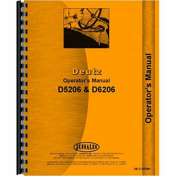Aftermarket Operators Manual For Deutz Fits Allis Diesel D5206 Tractor RAP70431